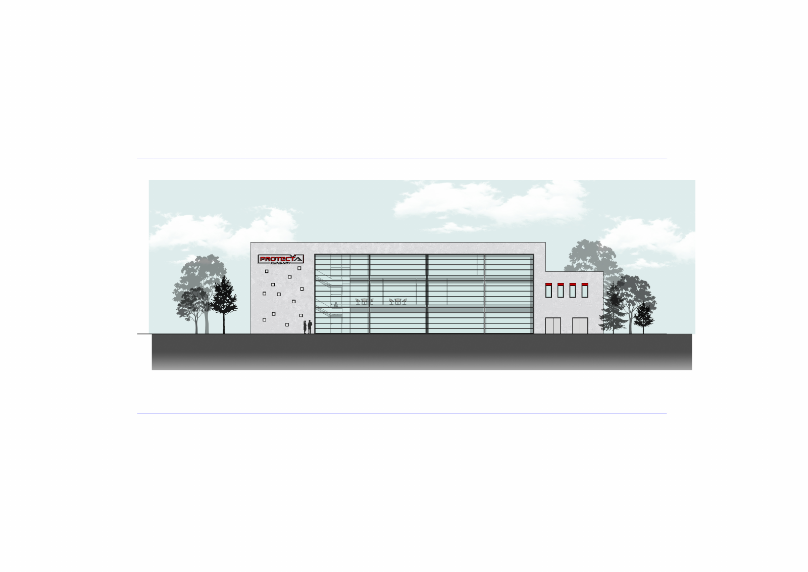 Protecta Kft. irodaház, Budapest, Rákosszentmihály kép - Tarjányi Ákos építészmérnök