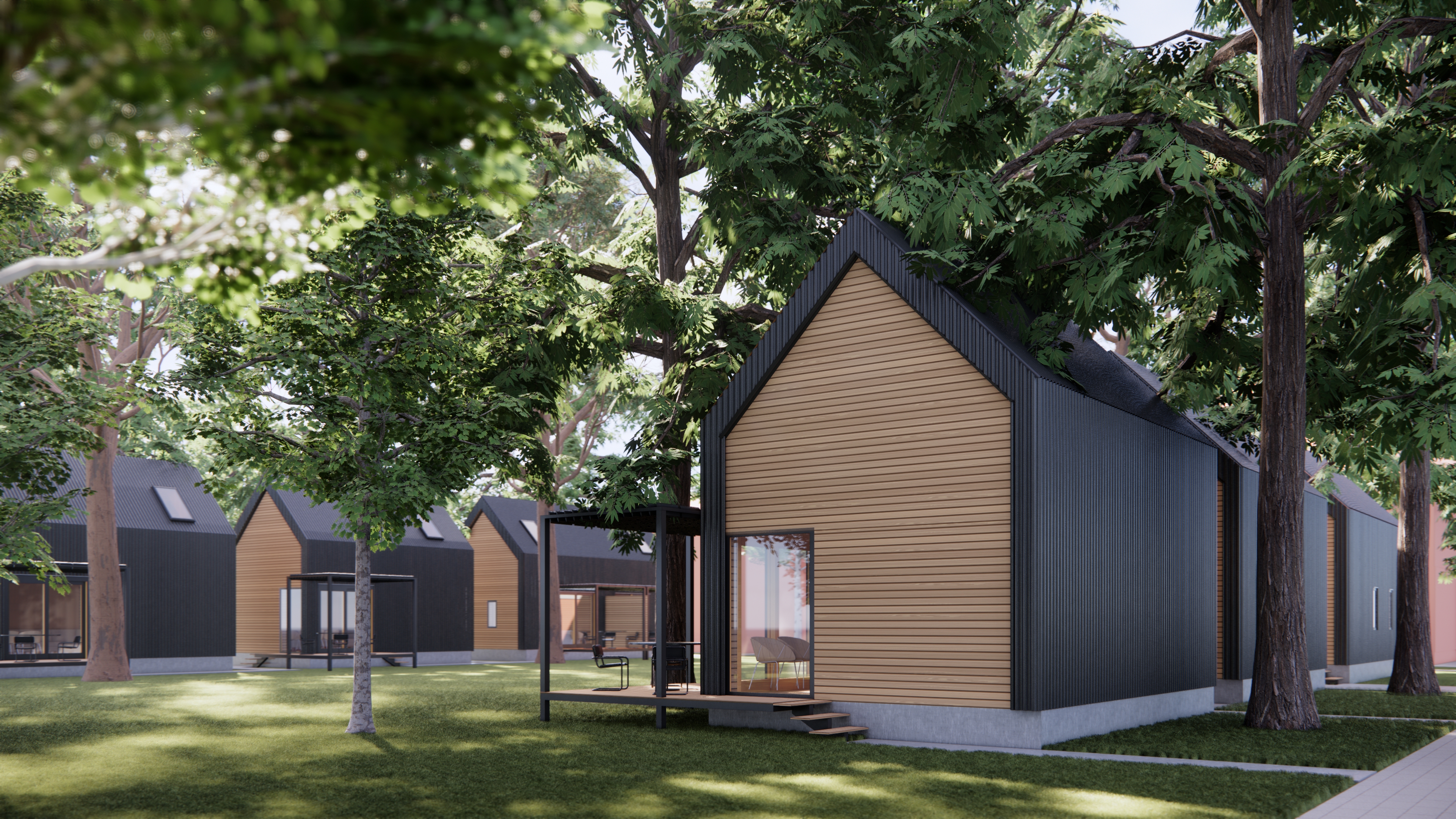 Tiny house lakóépületek, Budapest, III. kerület, Pünkösdfürdő kép - Tarjányi Ákos építészmérnök