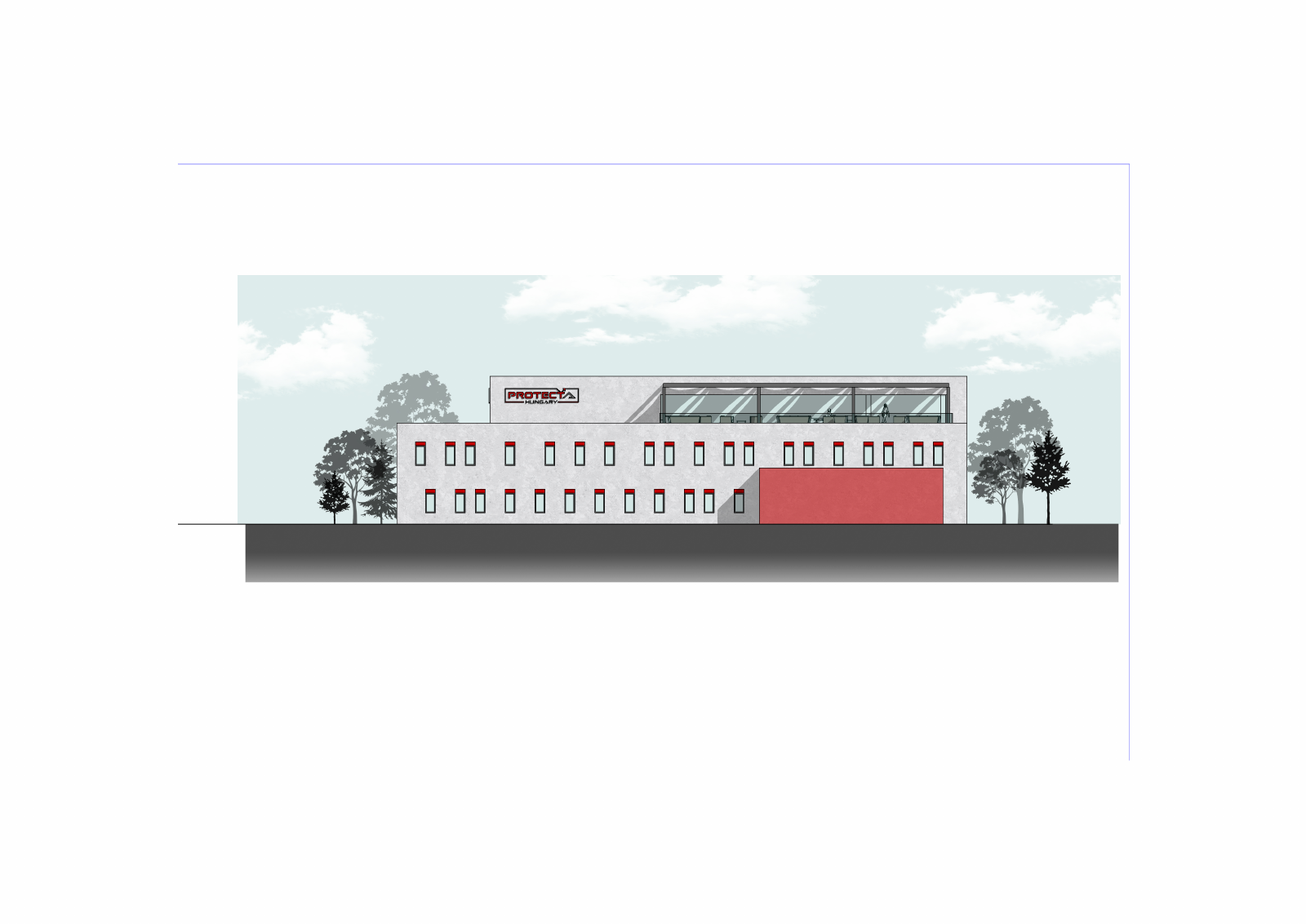 Protecta Kft. irodaház, Budapest, Rákosszentmihály kép - Tarjányi Ákos építészmérnök