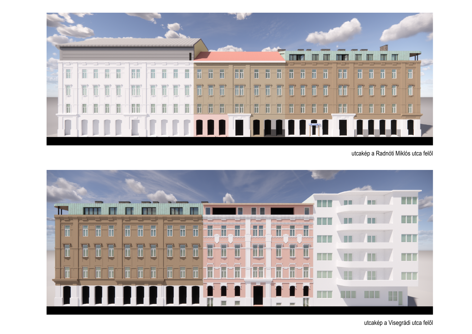 Budapest, XIII. kerület, Tetőtérbeépítés terve_Visegrádi_Radnóti sarok kép - Tarjányi Ákos építészmérnök
